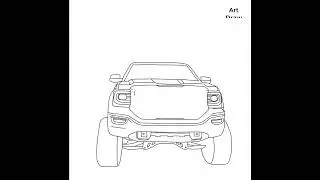 How to draw GMC Sierra