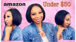 Amazon Wig Under $50 | 150% density 4x4 Brazilian Human Hair 8” inch wig | Cenny Hair | Sheisvaree