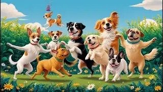 Doggy Dance - Cute Dogs- Dog Songs - Dog Cartoon - Dogs are our best friends!