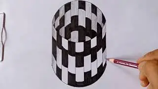 3D Drum Drawing | How to Draw 3D Drum illusion | Prakash Kumar Art
