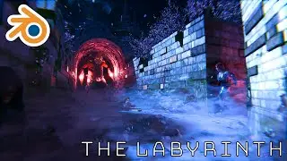 Creating The Labyrinth - Dark Fantasy Video Game Concept Art in Blender 4.0