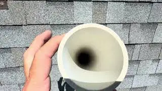 Roof leak inspection near bathroom vent pipe Pt 1