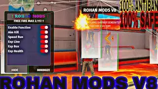 ROHAN MODS V8 ANTIBAN SAFE FREE FIRE 🔥 ANTIBAN ENJOY 🔥 CS BR RANK WARKING FULL ANTIBAN ENJOY 🔥 ENJOY