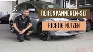 Autoreifen platt - unser KFZ-Meister zeigt euch, wie man das Reifenpannen-Set richtig anwendet