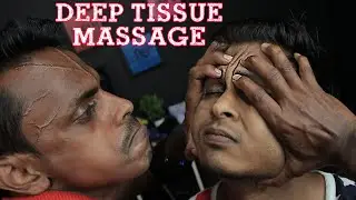 Deep Tissue ASMR Head Massage By Strong Wrist Barber | Neck Cracking And Ear Cracking Massage