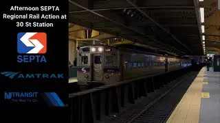 PM Rush: SEPTA Regional Rail Action at 30 St Station (Silverliner IV/V)