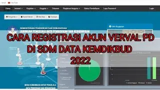 CARA MENDAFTARKAN AKUN VERVAL PD DI SDM DATA KEMDIKBUD 2022
