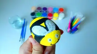 Taş Boyama İle Arı Yapımı 🐝 Making Bee With Stone Painting 🐝Çocuklar İçin Videolar