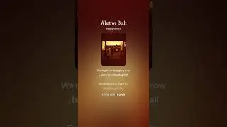 Brandon Pinson - What we Built - @brandonpinson81