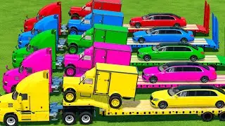 MERCEDES & TRUCKS & LOW LOADER OF COLORS IN FS22 | FARMING SIMULATOR 22 |