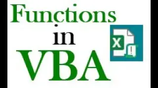 Functions in VBA