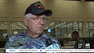 Honor Flight KC takes 1st trip of many out of new KCI terminal