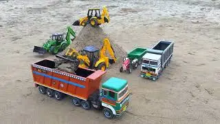 JCB 5cx fully loading sand HMT tractor |
