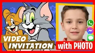 ► Create TOM AND JERRY INVITATION with your Photo | DIGITAL | WHATSAPP