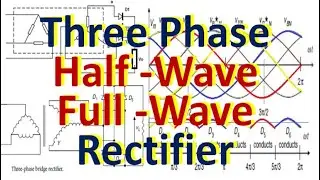 Rectifier Three phase Half wave | Circuit diagram| Working | Performance Calculation | Wave forms