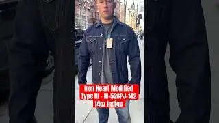 Lucas shows off his Iron Heart 14oz Modified Type III Denim Jacket #ironheart #selvedgedenim