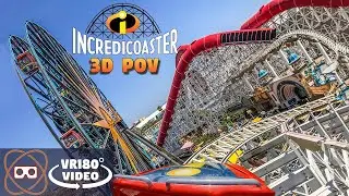 [VR180] Incredicoaster - DCA Incredibles Roller Coaster - VR180&deg; POV