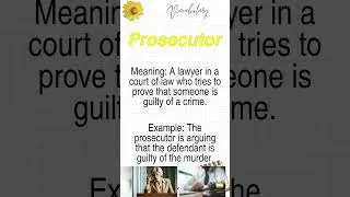 IELTS Vocab #985 Prosecutor #Short