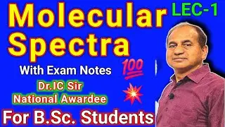 Molecular Spectra B.Sc. 3rd year || Molecular Spectroscopy for B.Sc. || L-1
