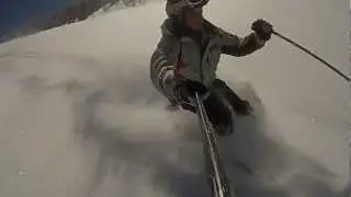 Going hard in some deep untracked shyyyit @ Powder Mountain Utah 2/11/13