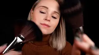 ASMR | Testing my NEW BRUSHES but they make TINGLY SOUNDS (layered sounds + heavy rains)