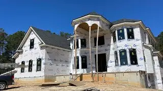 Custom Home Update: Framework Complete 🏠👷&zwj;♀️🧱 #custom #newbuilt #construction #home