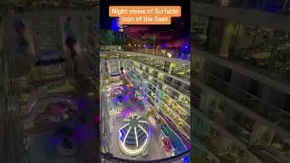 Night views of Surfside Neighborhood on Icon of the seas! #iconoftheseas #royalcaribbean #icon