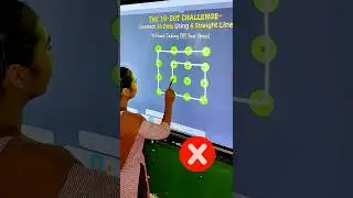 The 16-Dot Puzzle Challenge-Connect 16 Dots & 6 Straight Lines Without Taking Off Pencil #shorts