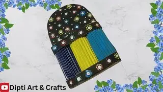 Amazing Colourful cardboard pen stand| Best out of waste Material| Cardboard Craft 