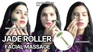 Jade Roller Facial Massage | Glass Skin Ka Raaz | Natural Glow & Slim Face 