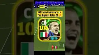 106 Fabio Cannavaro 🤩 Epic Double Booster 🔥 Highest Rated CB in efootball 🥶 #efootball #cannavaro