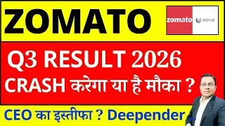 Zomato share latest news I Zomato share q3 result I Zomato result today I ZOMATO CRASH I ETERNAL