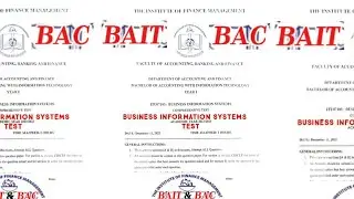 BUSINESS INFORMATION SYSTEMS, PREVIOUS TEST