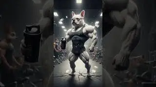 The dog's muscles are amazing #ai #cute #dog #frenchbulldog #muscle #training #gym #shorts #protein