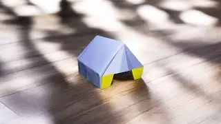 how to make origami house. easy origami. origami tent.