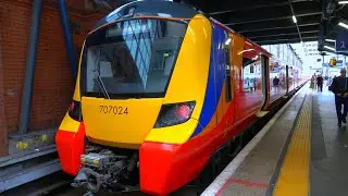 South Western Railway (SWR) Class 707 Desiro City Ride: Hampton Court to London Waterloo - 27/08/24
