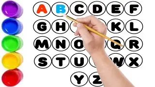 🎨 A to Z Alphabet Coloring for Kids | Brush Painting Letters | ABC Learning Video |ABC123Magic Minds