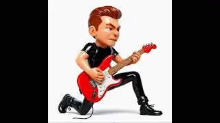 Cartoon Guitarist Animation | Free Music Stock Video for Editors