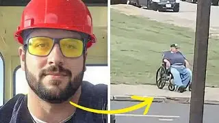 Delivery Driver Sees Man Struggling in Wheelchair&mdash;What He Does Next Stops Traffic