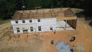 Yoder Metal Pole Barn Kit built going up!