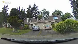 grade-A moron backs up trailer without looking