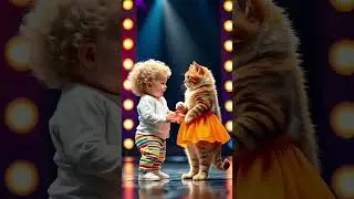 two stars in stage#show #trending #babiesai #shorts #usa #cute