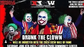 DRUNK THE CLOWN joins the XICW Hall Of Fame (2024) 