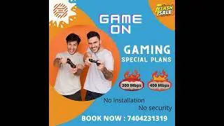 Excitel Gaming Special Plans 300 Mbps 400 Mbps with No installation & security