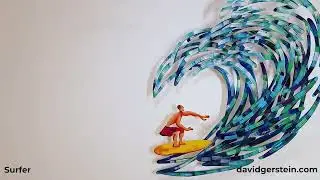 Surfer - Wall Sculpture Design by David Gerstein