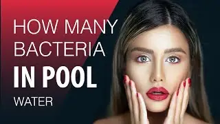 Bacteria under microscope,village pool water test.dirty water of pool test.