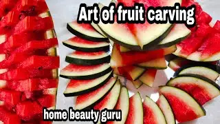 Simple and unique watermelon cutting | fruit salad decoration | तरबूज की कटिंग | watermelon cutting