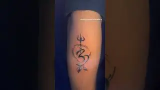 Minimalist Trishul Om Tattoo: Best Design for the Hand #inkheadtattoo 📞+91 8013608648