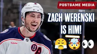 Zach Werenski Is HIM 😤🤯👀 Blue Jackets Come Back to Win 3-2 in Overtime Over Utah | Postgame Media