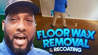 Hardwood Floor Wax removal & Recoating for a new client that follows us on YouTube
